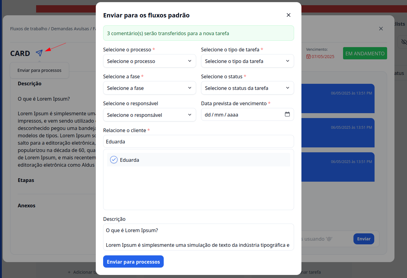 Exemplo descrito acima