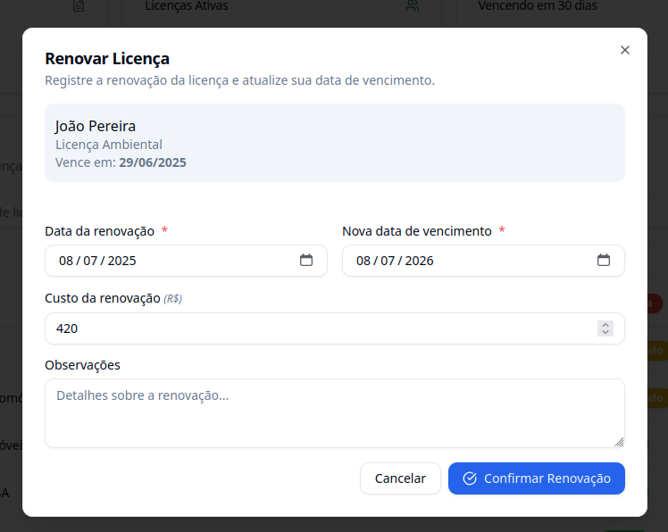 Exemplo descrito acima